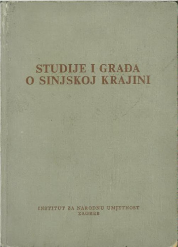 Studije i građa o Sinjskoj krajini